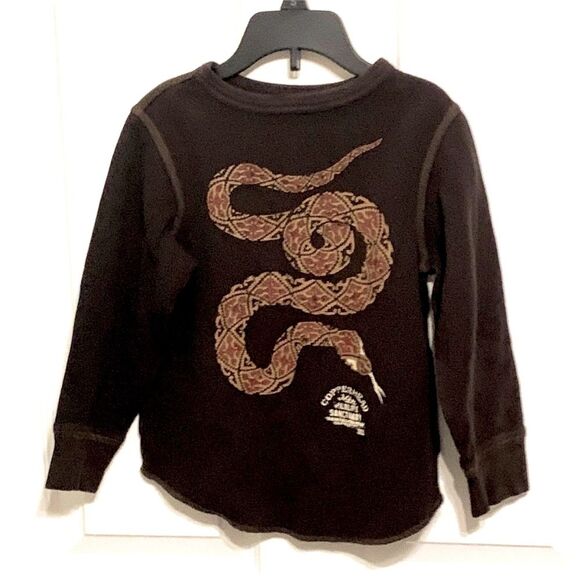 Gap Kids | Boys Brown Snake Pullover Crew Neck Long Sleeve T Shirt Top - Picture 1 of 16